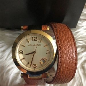 Michael Kors Double Wrap Leather Watch